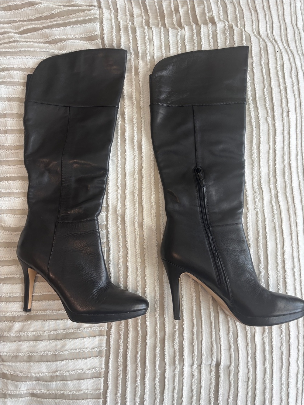 Audrey Brooke Stiletto over the knee leather boots size 8